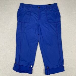 Lane Bryant Convertible Capri Pants Womens 20 Plus (40x24) Stretch Blue NWT!